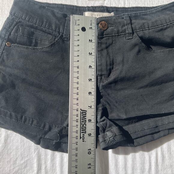 C’est Toi Women’s Casual Khaki Short Shorts size S, Solid Black - Picture 6 of 9